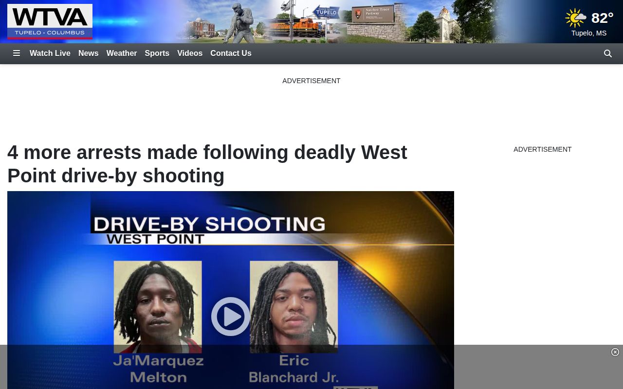 Clay County news example illustrating police-supplied West Point arrest-story imagery